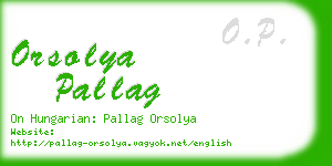 orsolya pallag business card